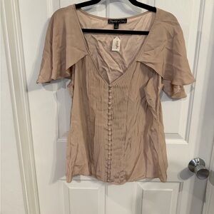 Elizabeth and James Blush Button-Down Blouse